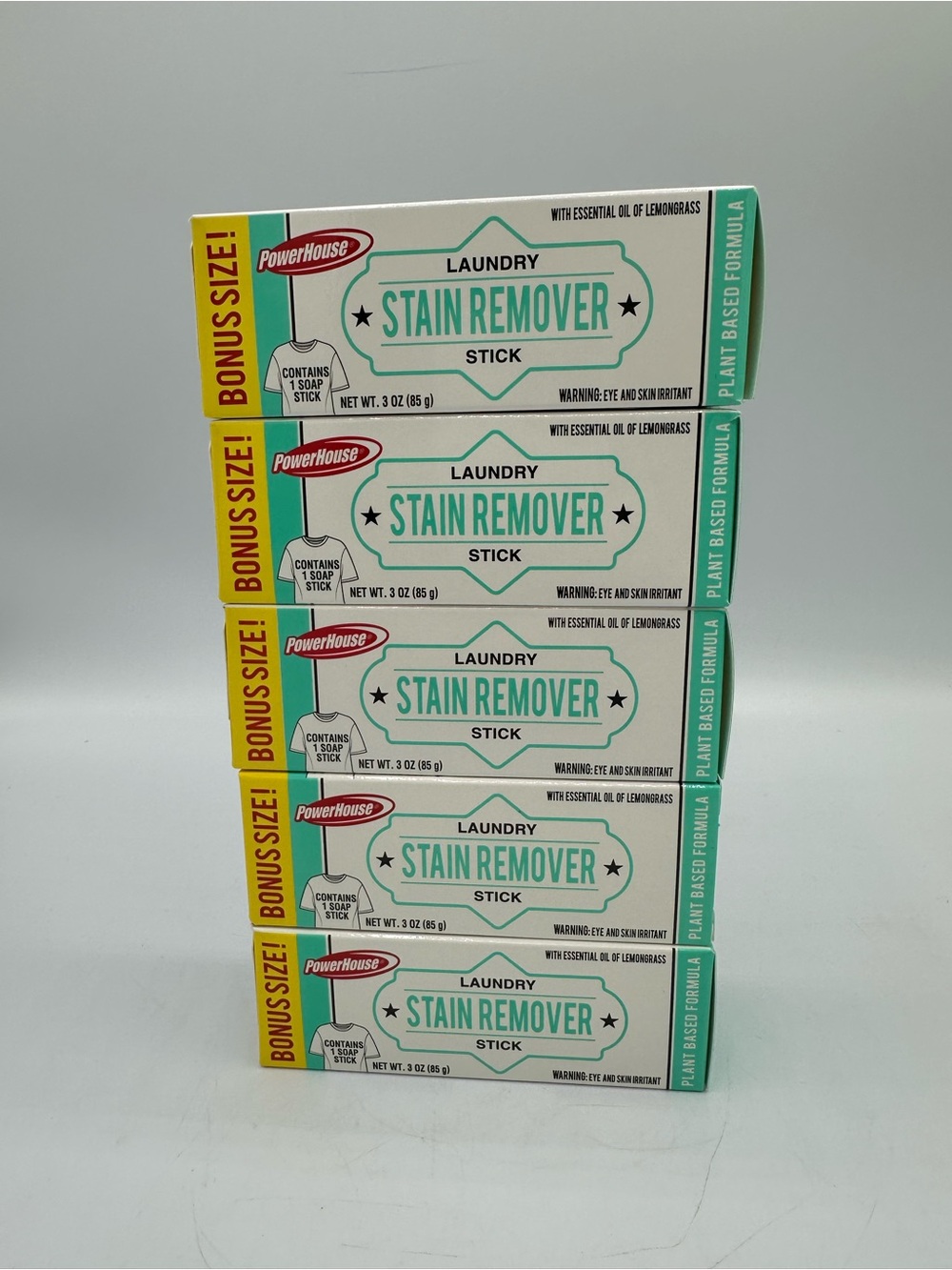 PowerHouse Laundry Stain Remover Stick Pack of 5 NEW